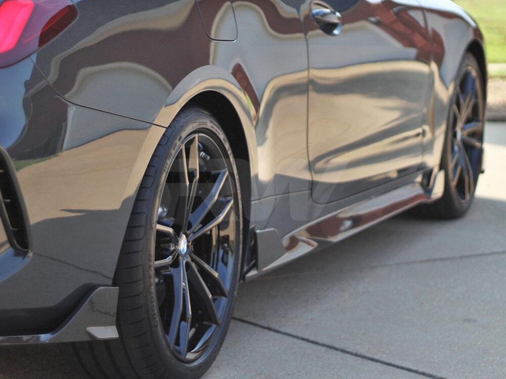 RW Carbon BMW G22 G23 DTM Carbon Fiber Side Skirt Extensions - Image 12