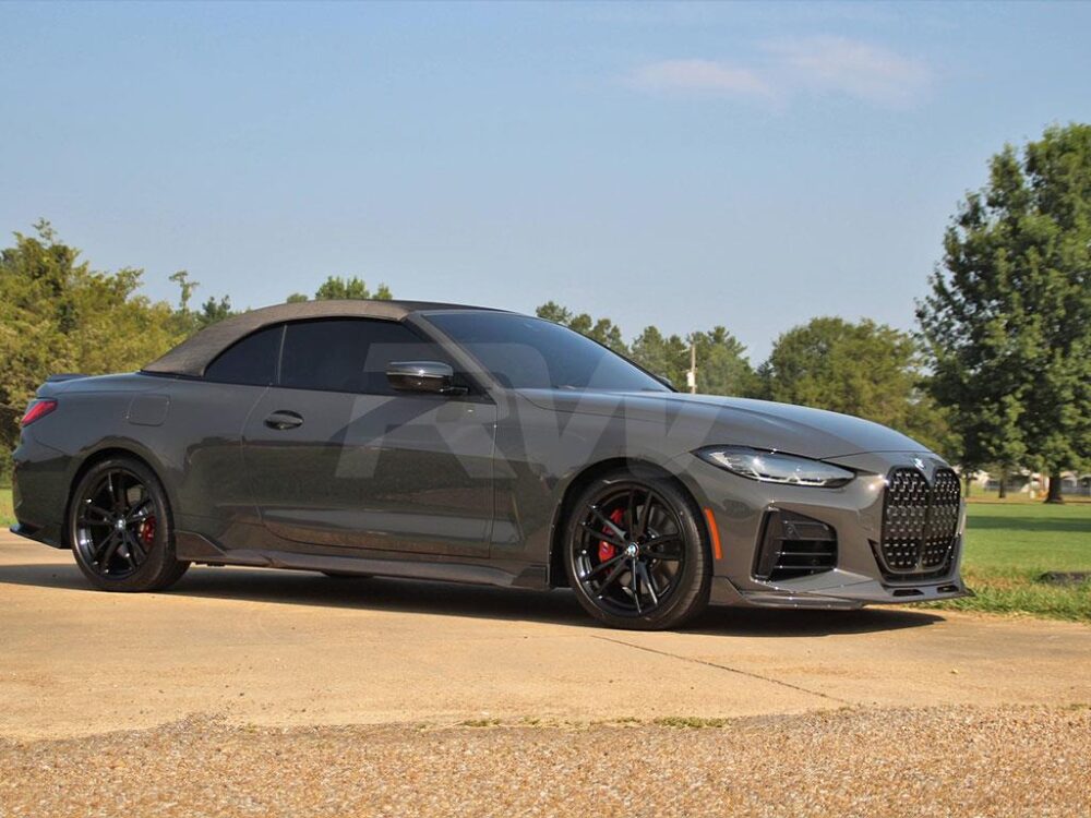 RW Carbon BMW G22 G23 DTM Carbon Fiber Side Skirt Extensions - Image 5
