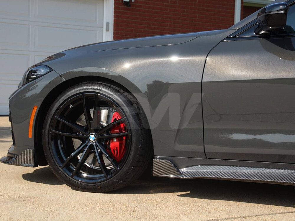 RW Carbon BMW G22 G23 DTM Carbon Fiber Side Skirt Extensions - Image 7