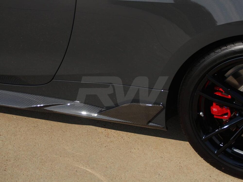 RW Carbon BMW G22 G23 DTM Carbon Fiber Side Skirt Extensions - Image 8