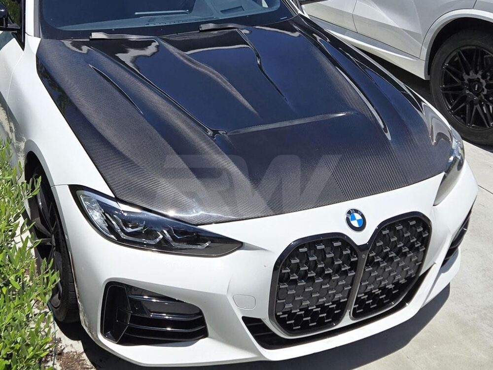 RW Carbon BMW G22 G23 G26 4-Series Carbon Fiber Hood - Image 2