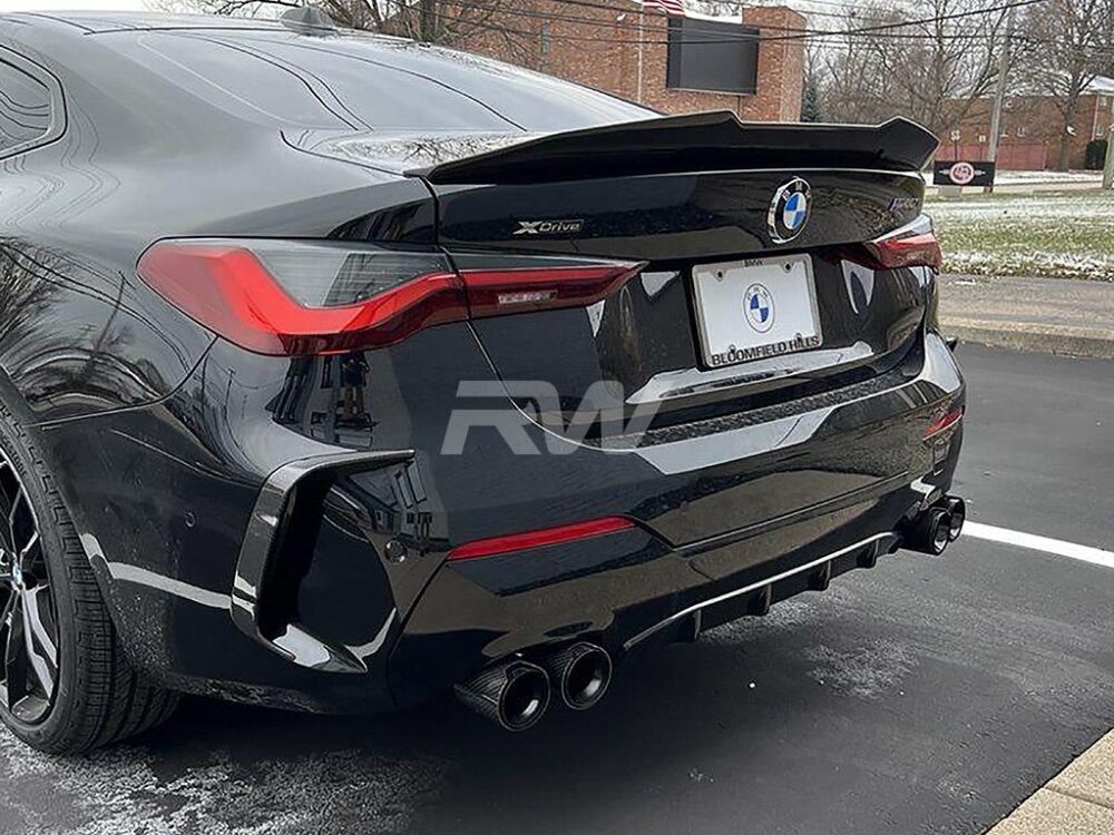 RW Carbon BMW G22 G23 Rear Carbon Fiber Bumper Trims