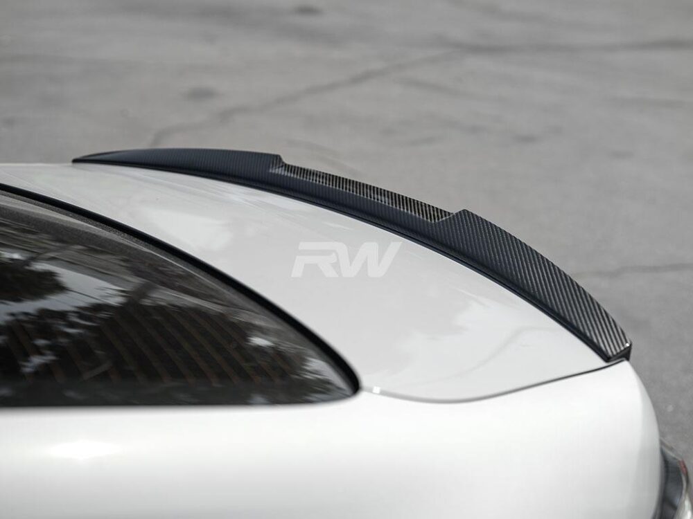 RW Carbon BMW G22 G82 Coupe M4 Style CF Trunk Spoiler - Image 3