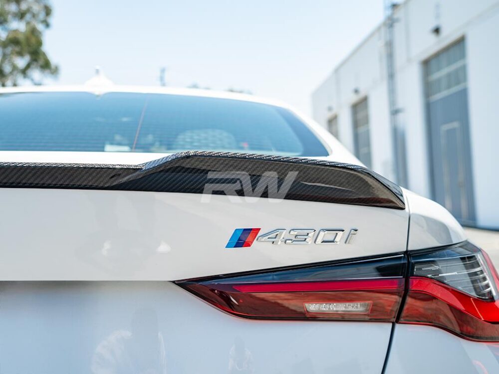 RW Carbon BMW G22 G82 DTM Carbon Fiber Trunk Spoiler - Image 3