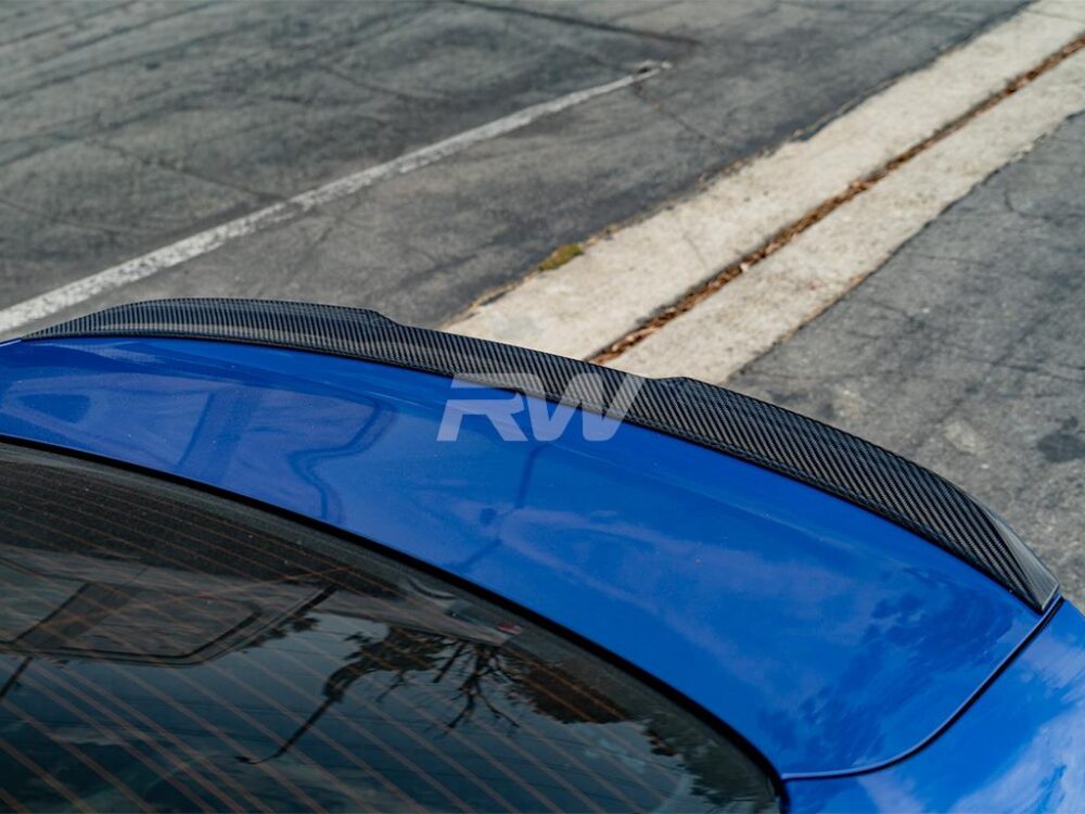 RW Carbon BMW G22/G82 M Style Carbon Fiber Trunk Spoiler - Image 3