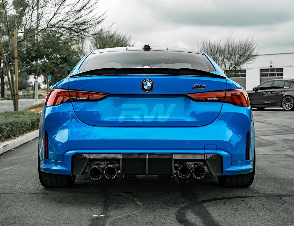 Alternative view of RW Carbon BMW G22/G82 RWS Carbon Fiber Trunk Spoiler