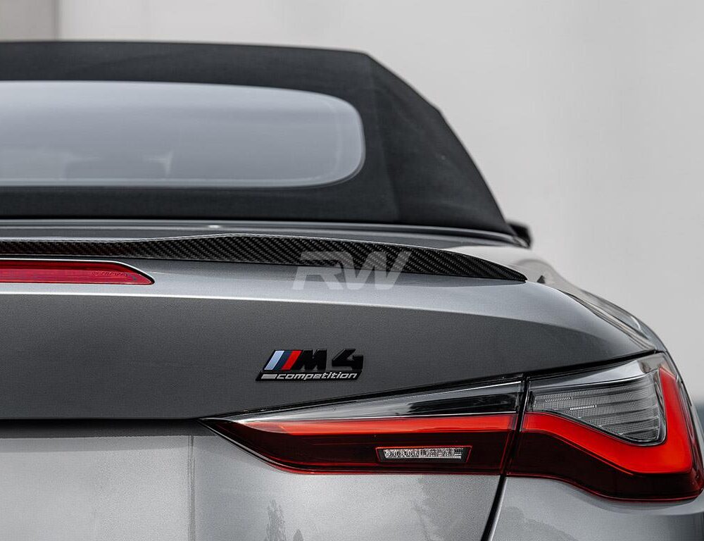 Alternative view of RW Carbon BMW G23/G83 M Style Carbon Fiber Trunk Spoiler