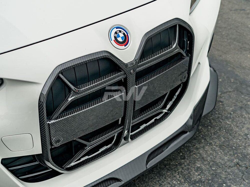 RW Carbon BMW G26 4-Series CSL Style Carbon Fiber Front Grille - Image 2