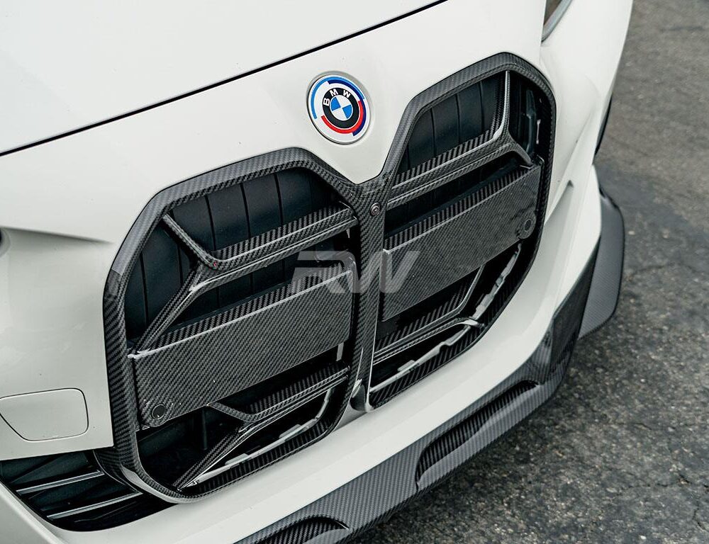 Alternative view of RW Carbon BMW G26 4-Series CSL Style Carbon Fiber Front Grille