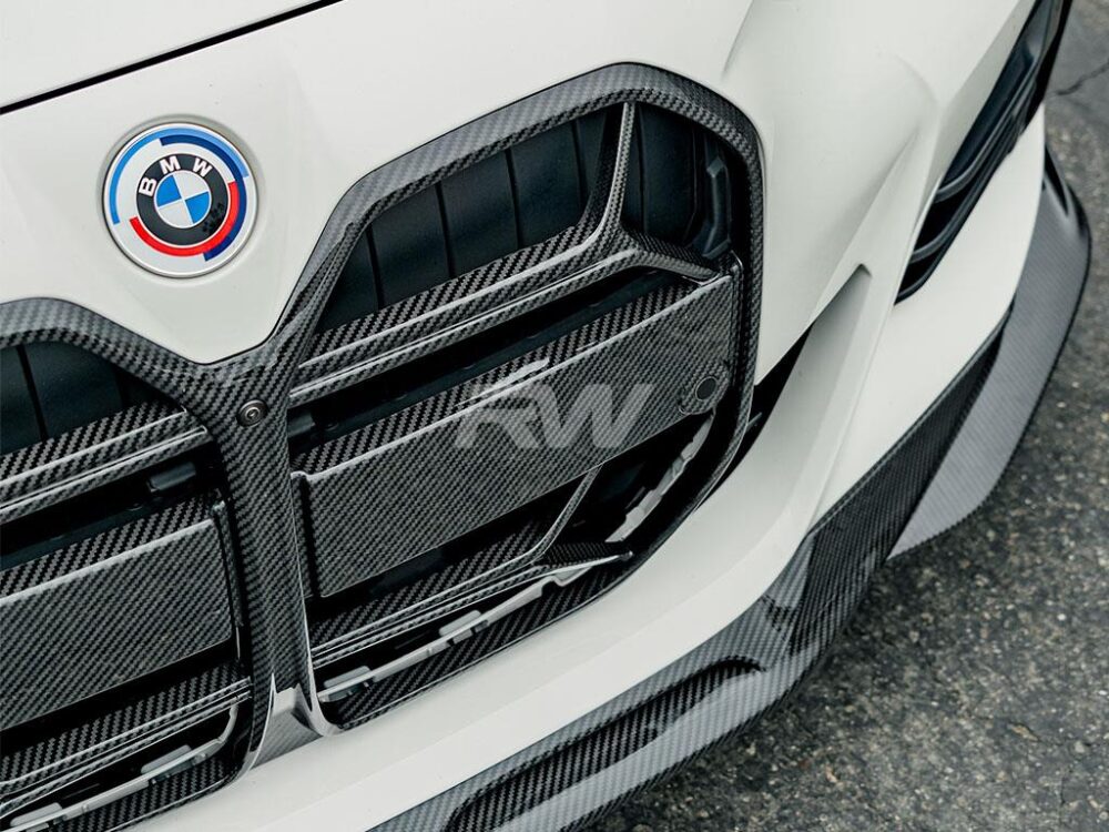 RW Carbon BMW G26 4-Series CSL Style Carbon Fiber Front Grille - Image 4
