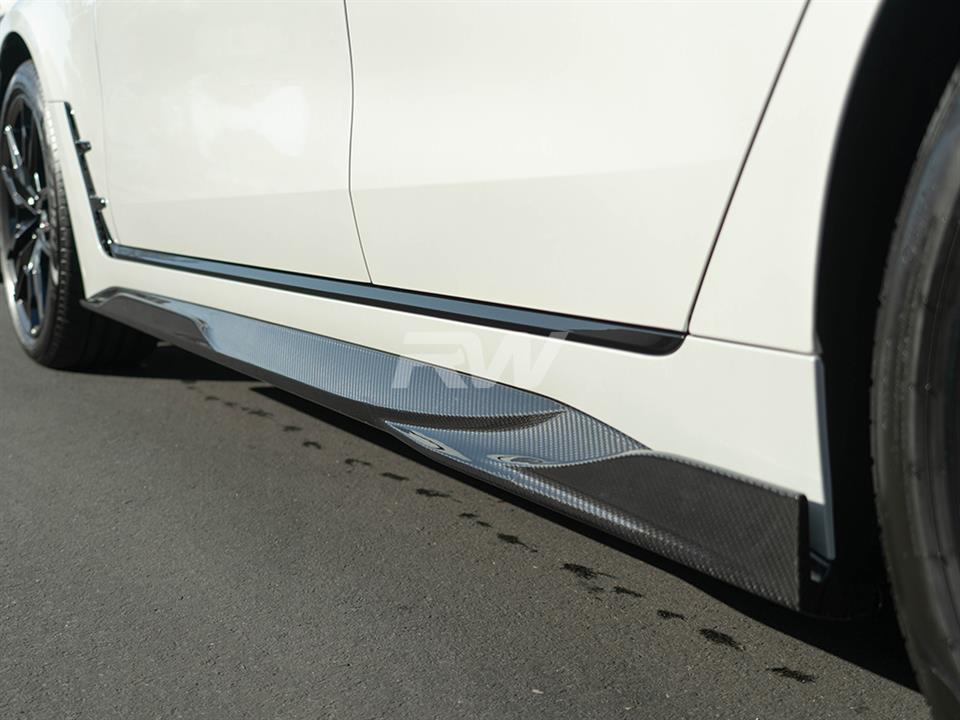 RW Carbon BMW G26 4-Series Carbon Fiber Side Skirt Extensions