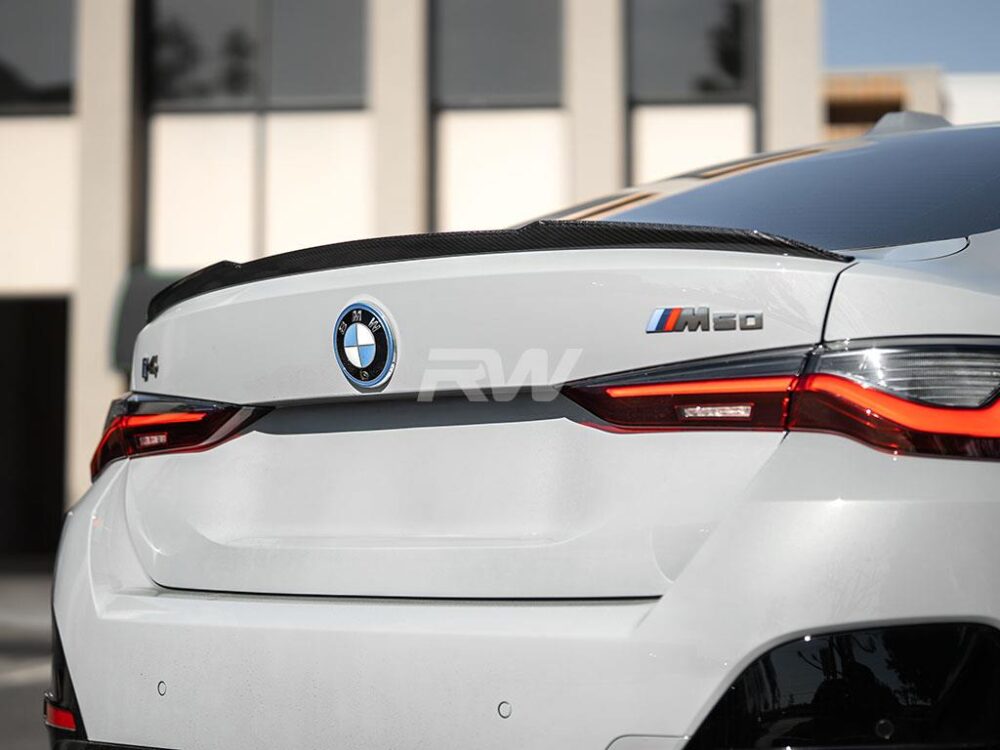 RW Carbon BMW G26 4-Series / i4 Carbon Fiber DTM Trunk Spoiler - Image 3