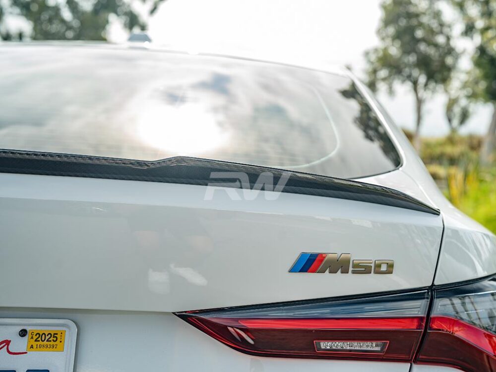 RW Carbon BMW G26 4-Series / i4 Carbon Fiber DTM Trunk Spoiler - Image 9