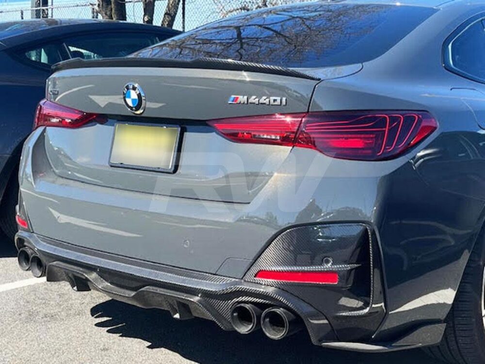 RW Carbon BMW G26 4-Series i4 Carbon Fiber Rear Trims - Image 4