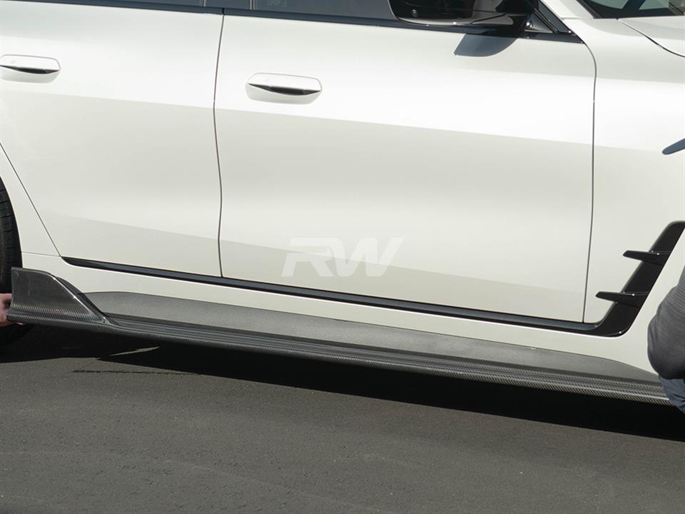 RW Carbon BMW G26 DTM Carbon Fiber Side Skirt Extensions