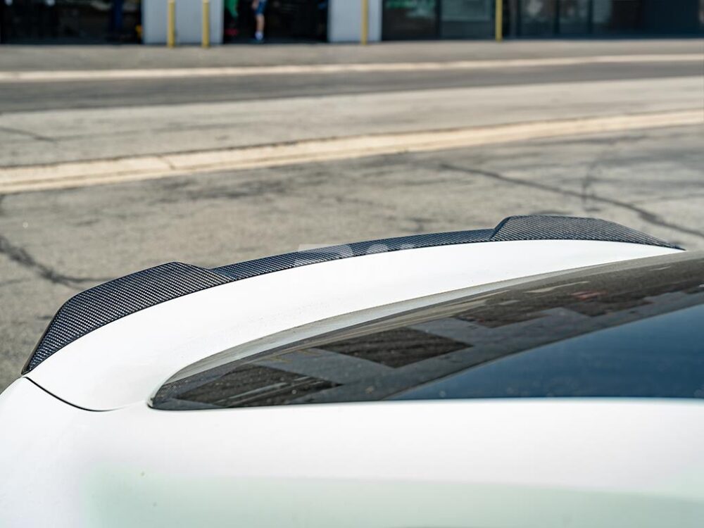 RW Carbon BMW G26 i4 Performance Style CF Trunk Spoiler - Image 2