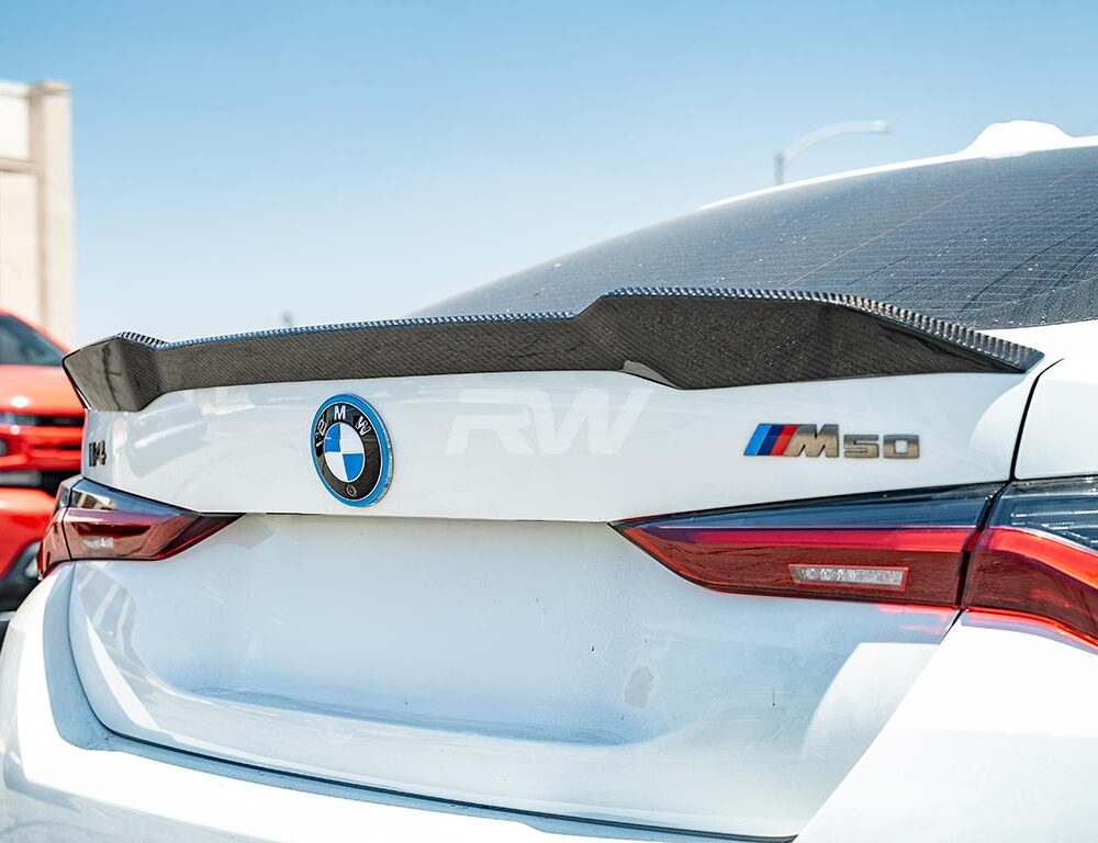RW Carbon BMW G26 i4 Performance Style CF Trunk Spoiler
