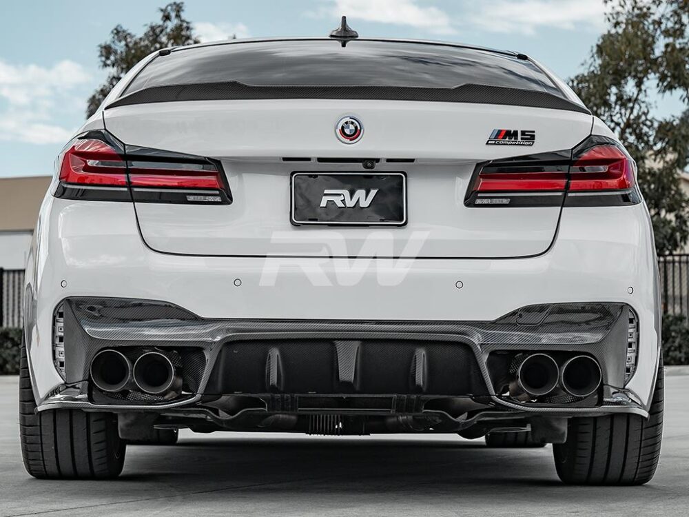 RW Carbon BMW G30 F90 CS Style Carbon Fiber Trunk Spoiler - Image 13