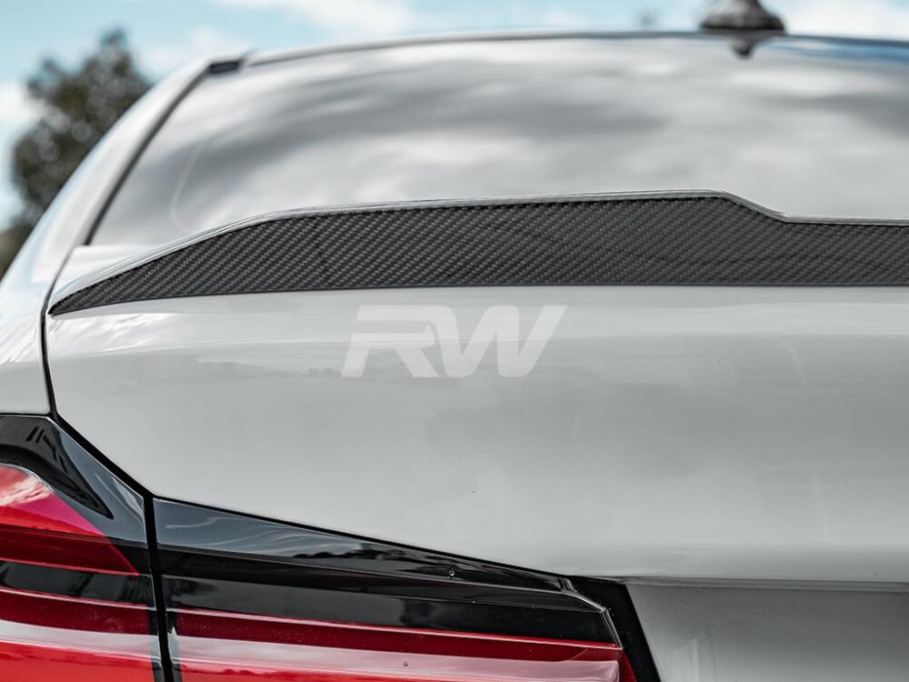 RW Carbon BMW G30 F90 CS Style Carbon Fiber Trunk Spoiler - Image 15