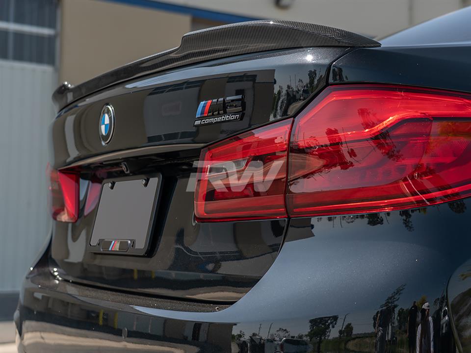 RW Carbon BMW G30 F90 CS Style Carbon Fiber Trunk Spoiler