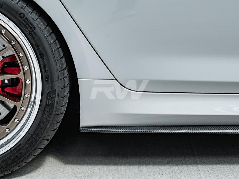 RW Carbon BMW G30 F90 Carbon Fiber Side Skirt Extensions - Image 2
