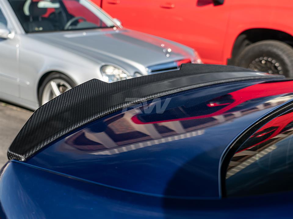 Alternative view of RW Carbon BMW G30 F90 GTX Carbon Fiber Trunk Spoiler