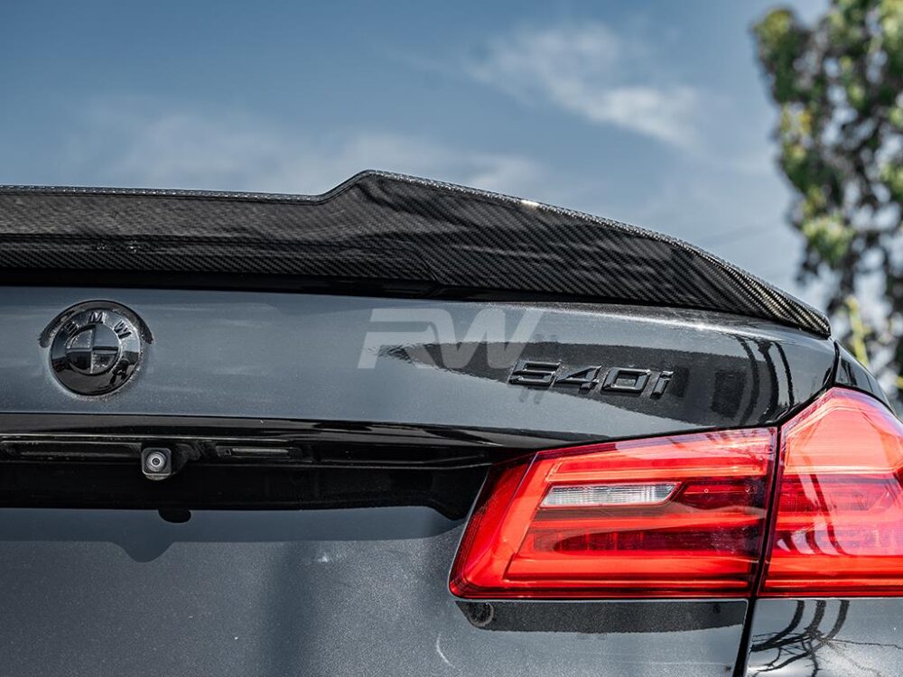 RW Carbon BMW G30 F90 GTX Carbon Fiber Trunk Spoiler - Image 7