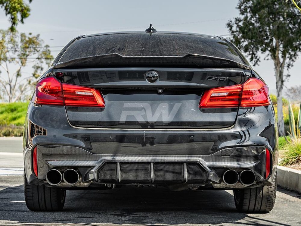 RW Carbon BMW G30 F90 GTX Carbon Fiber Trunk Spoiler - Image 8