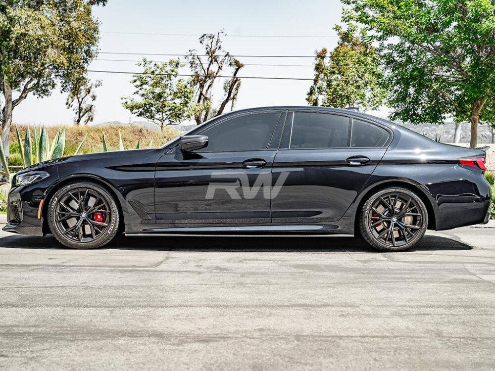 RW Carbon BMW G30 F90 RWS Carbon Fiber Side Skirt Extensions - Image 10