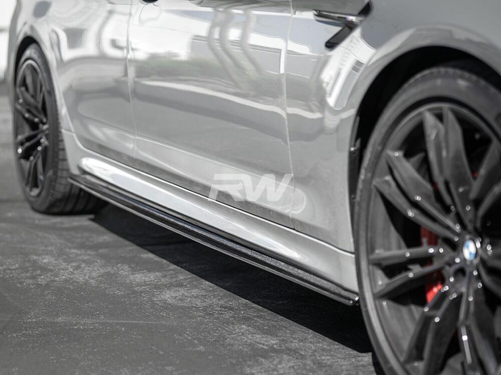 RW Carbon BMW G30 F90 RWS Carbon Fiber Side Skirt Extensions - Image 19