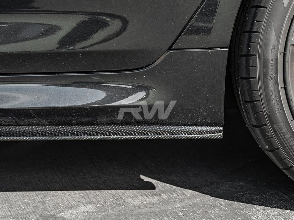 RW Carbon BMW G30 F90 RWS Carbon Fiber Side Skirt Extensions - Image 4