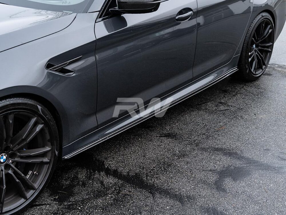 RW Carbon BMW G30 F90 RWS Carbon Fiber Side Skirt Extensions - Image 7