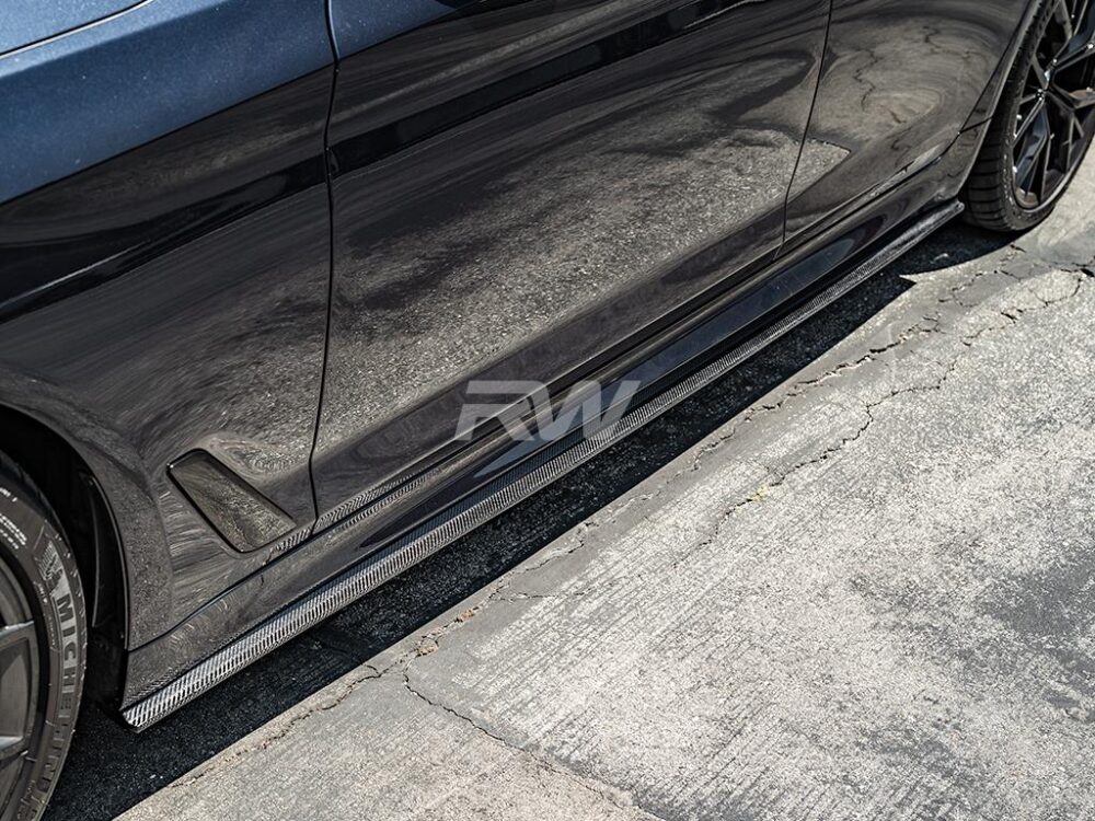 RW Carbon BMW G30 F90 RWS Carbon Fiber Side Skirt Extensions - Image 9