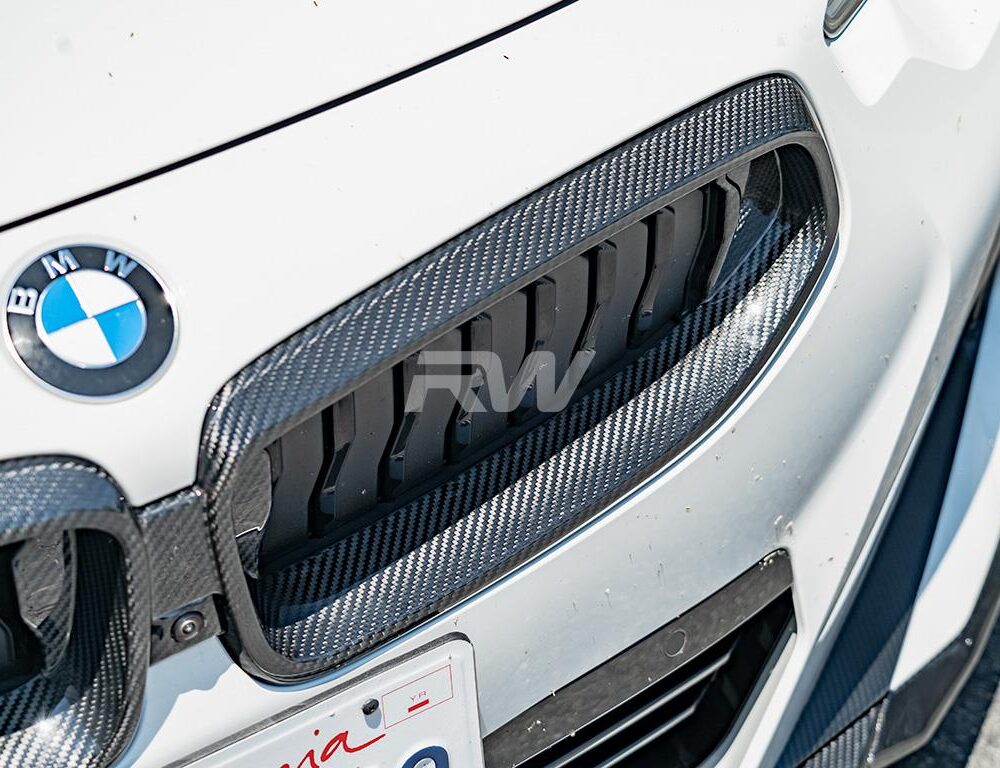 Alternative view of RW Carbon BMW G42 2-Series Carbon Fiber Grille Surrounds