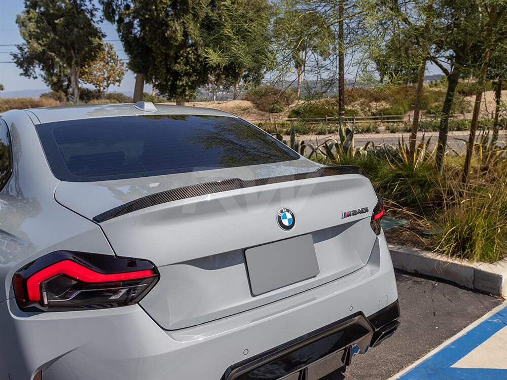 RW Carbon BMW G42 G87 M2 DTM Carbon Fiber Trunk Spoiler - Image 8