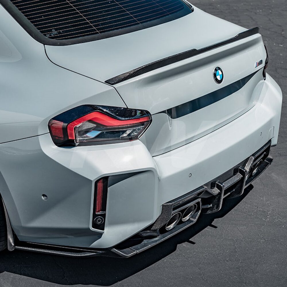 Alternative view of RW Carbon BMW G42 G87 M2 DTM Carbon Fiber Trunk Spoiler