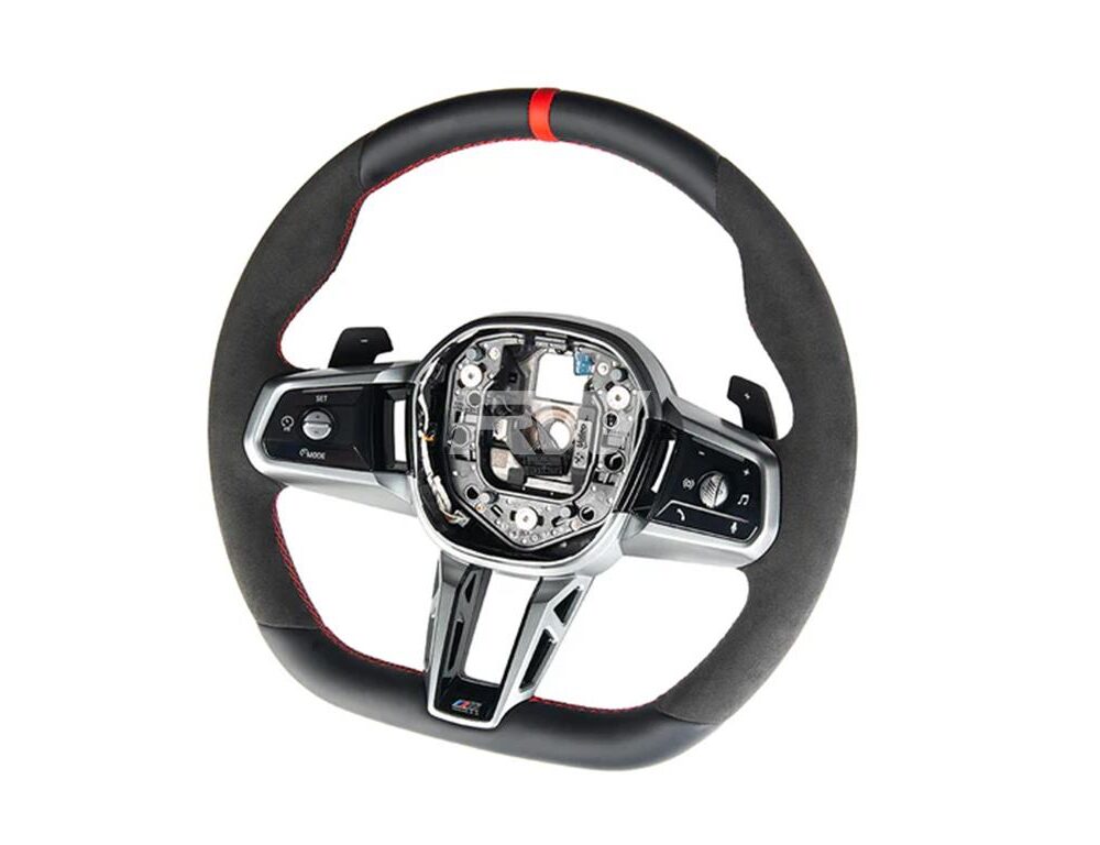 Alternative view of RW Carbon BMW G60 5-Series Alcantara Steering Wheel