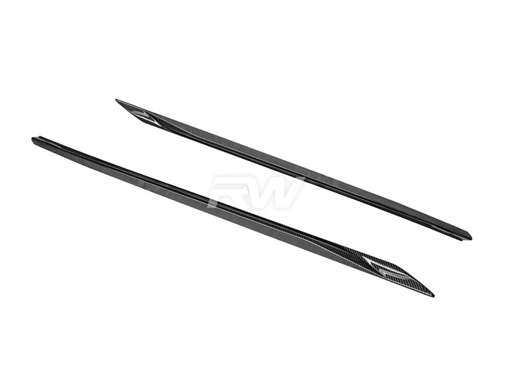 RW Carbon BMW G60 5-Series Carbon Fiber Side Skirt Extensions - Image 4