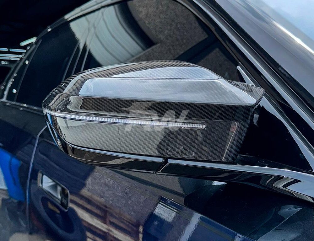 Alternative view of RW Carbon BMW G60 G70 G90 G99 M Styled CF Mirror Cap Replacements