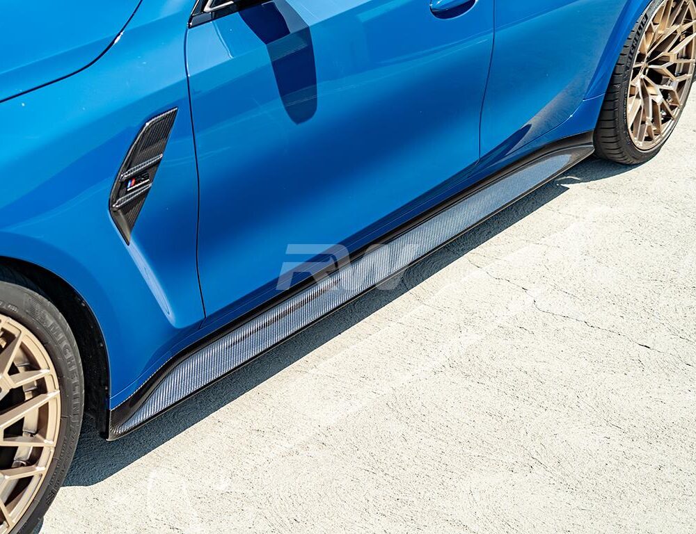 RW Carbon BMW G80 M3 3D Style Carbon Fiber Side Skirts