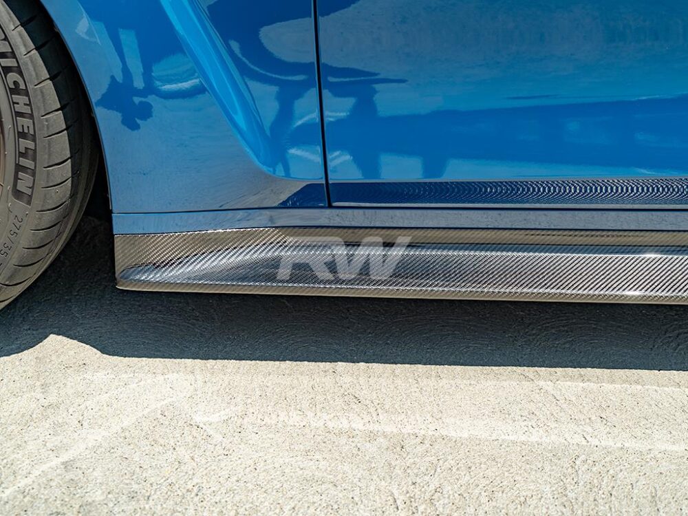 RW Carbon BMW G80 M3 3D Style Carbon Fiber Side Skirts - Image 2