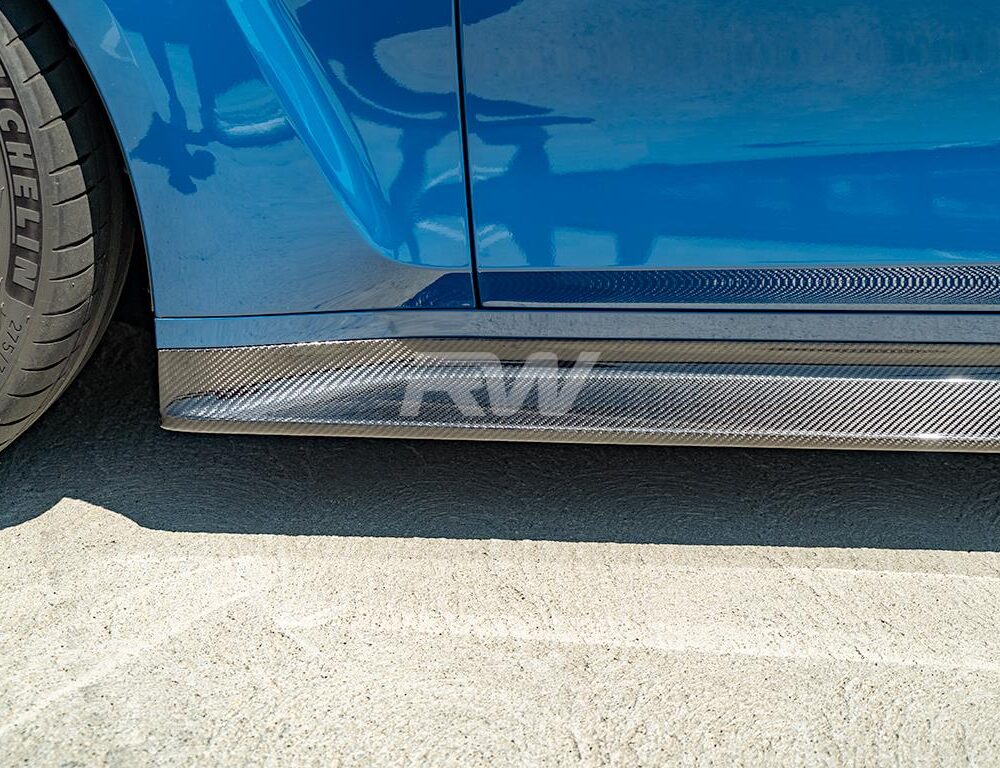 Alternative view of RW Carbon BMW G80 M3 3D Style Carbon Fiber Side Skirts