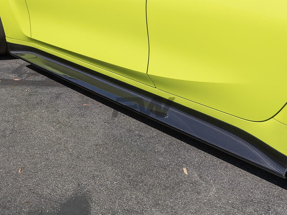 RW Carbon BMW G80 M3 3D Style Carbon Fiber Side Skirts - Image 4
