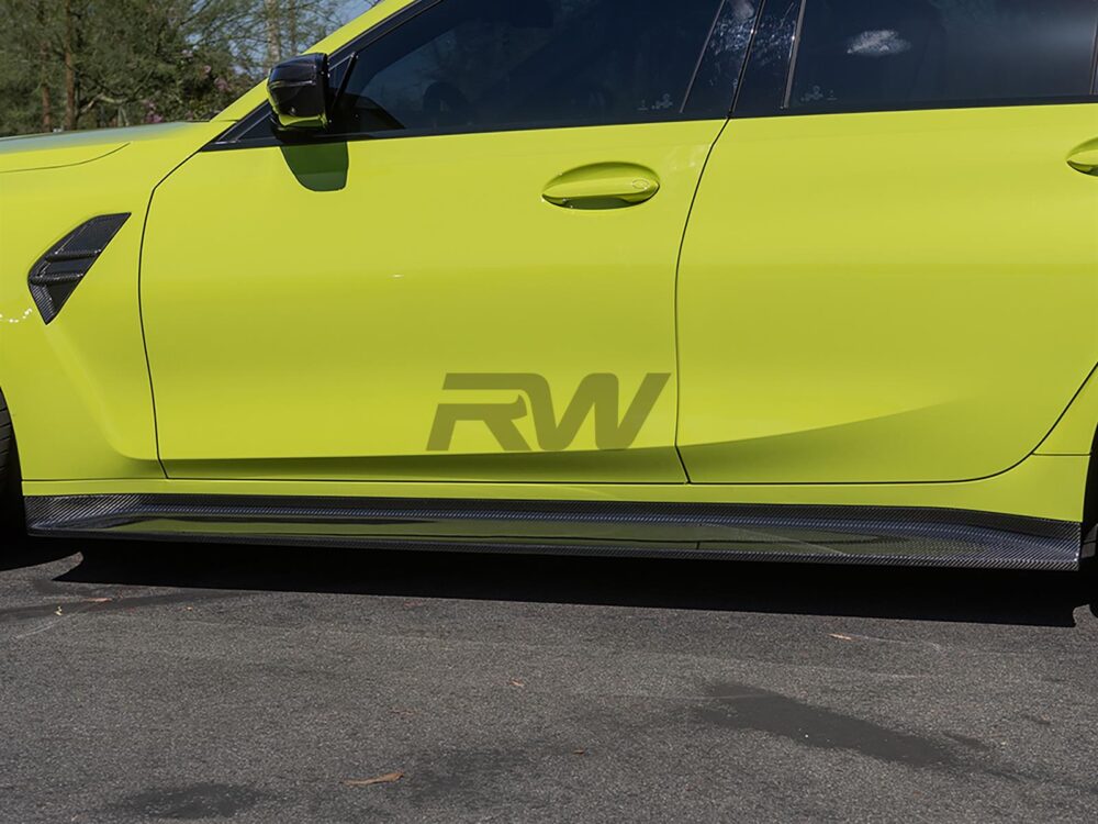 RW Carbon BMW G80 M3 3D Style Carbon Fiber Side Skirts - Image 6