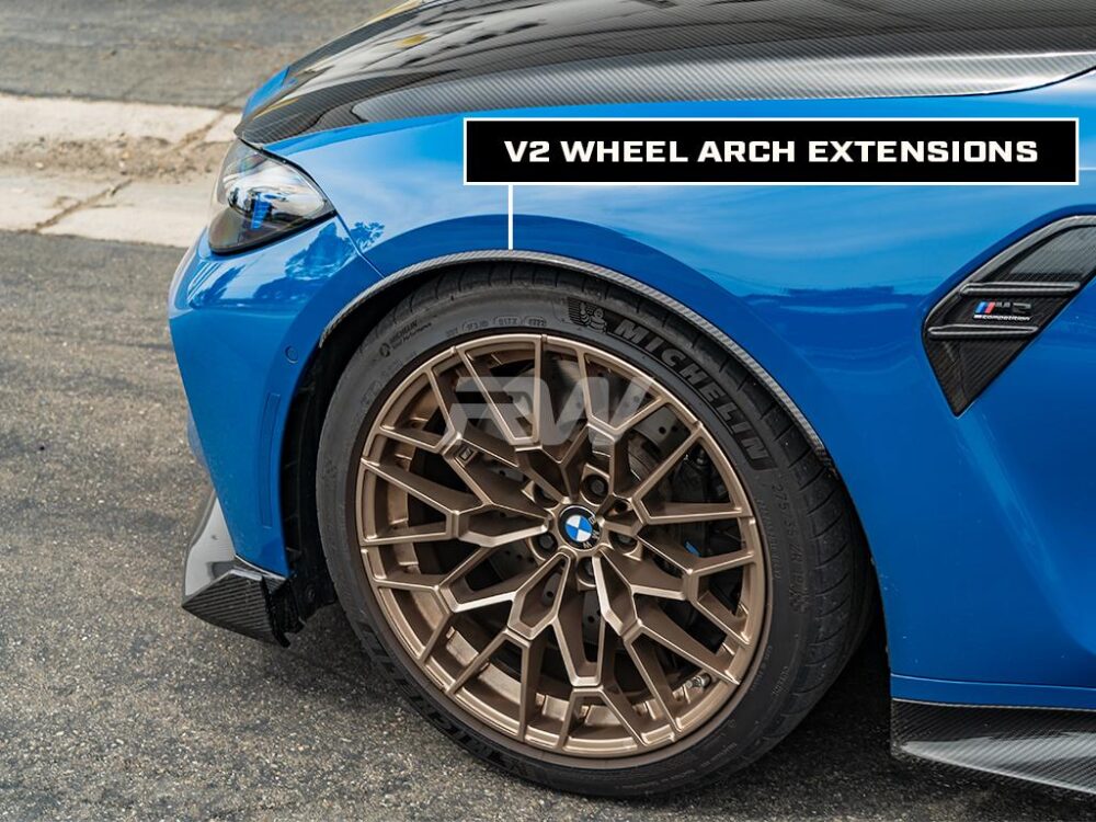 RW Carbon BMW G80 M3 CF V2 F+R Wheel Arch Extensions - Image 2