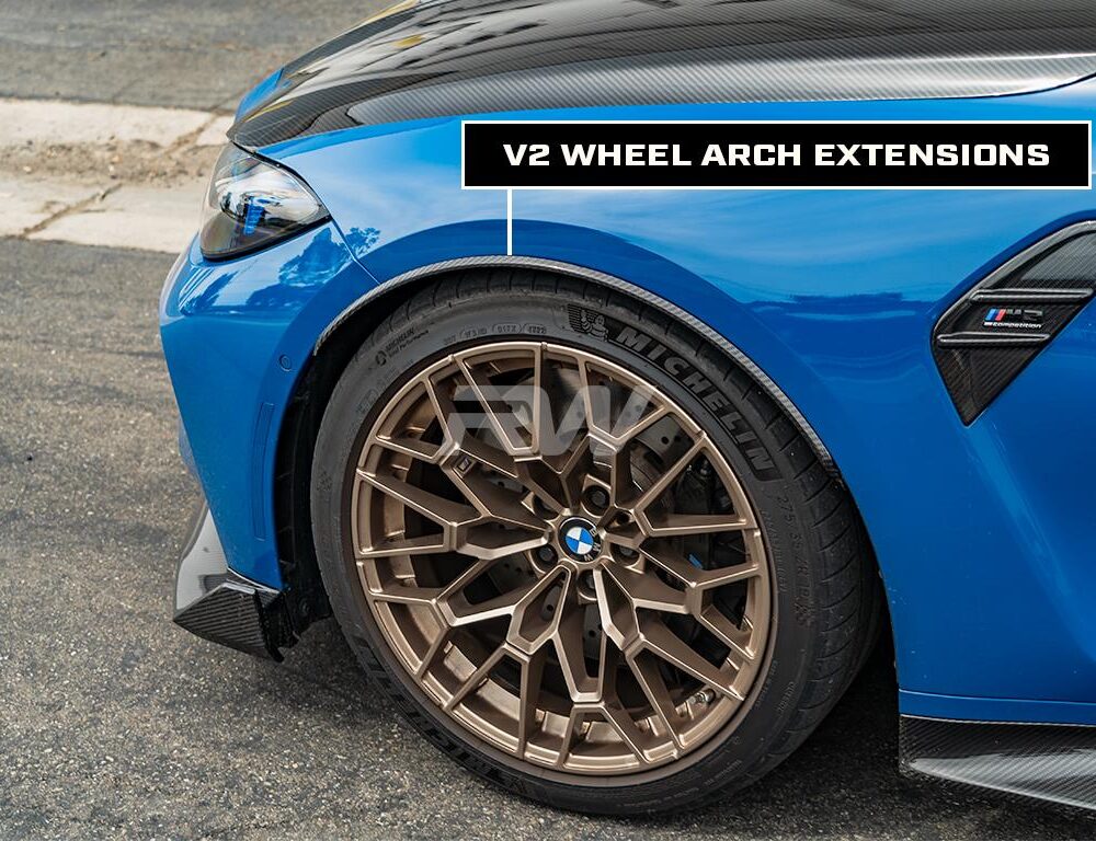 Alternative view of RW Carbon BMW G80 M3 CF V2 F+R Wheel Arch Extensions