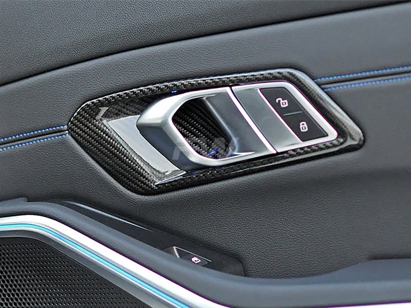 Alternative view of RW Carbon BMW G80 M3 Carbon Fiber Door Handle Trims