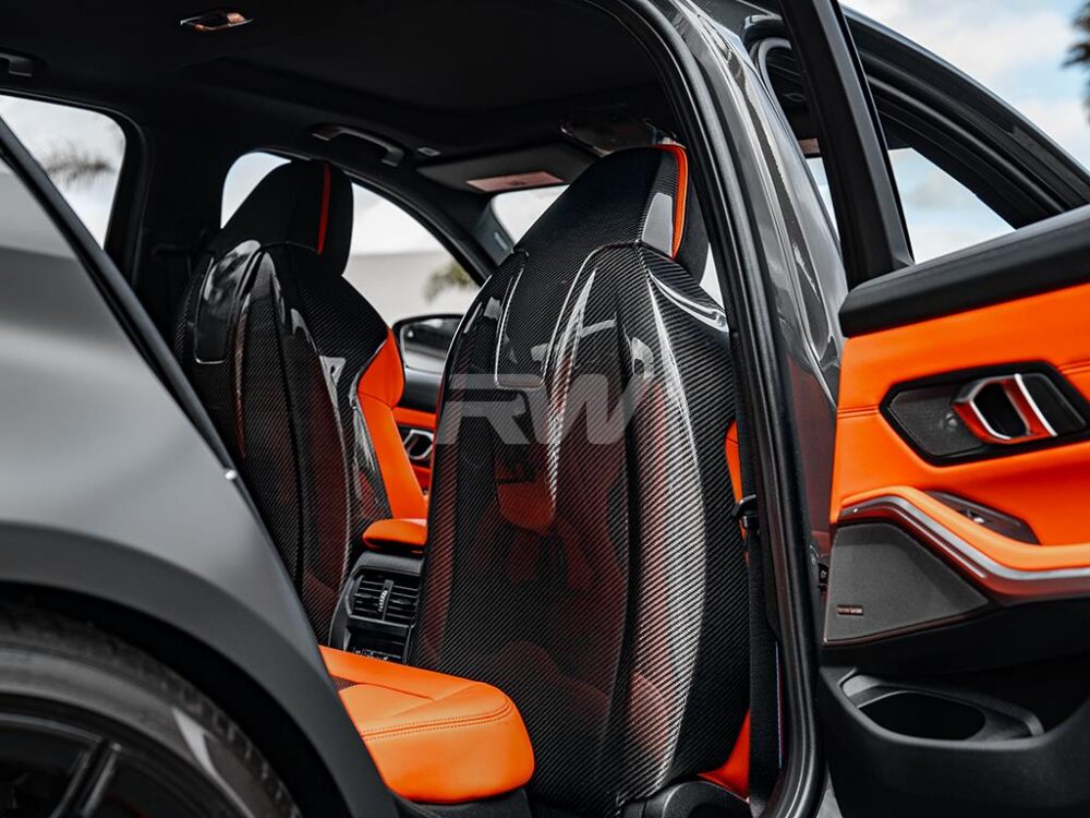 RW Carbon BMW G80 M3 / F93 M8 Carbon Fiber Seat Backs - Image 2