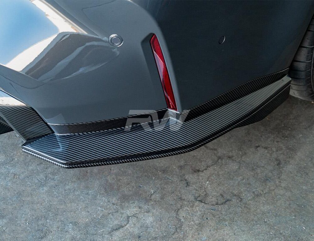 Alternative view of RW Carbon BMW G80 M3 GTS Carbon Fiber Diffuser Sides