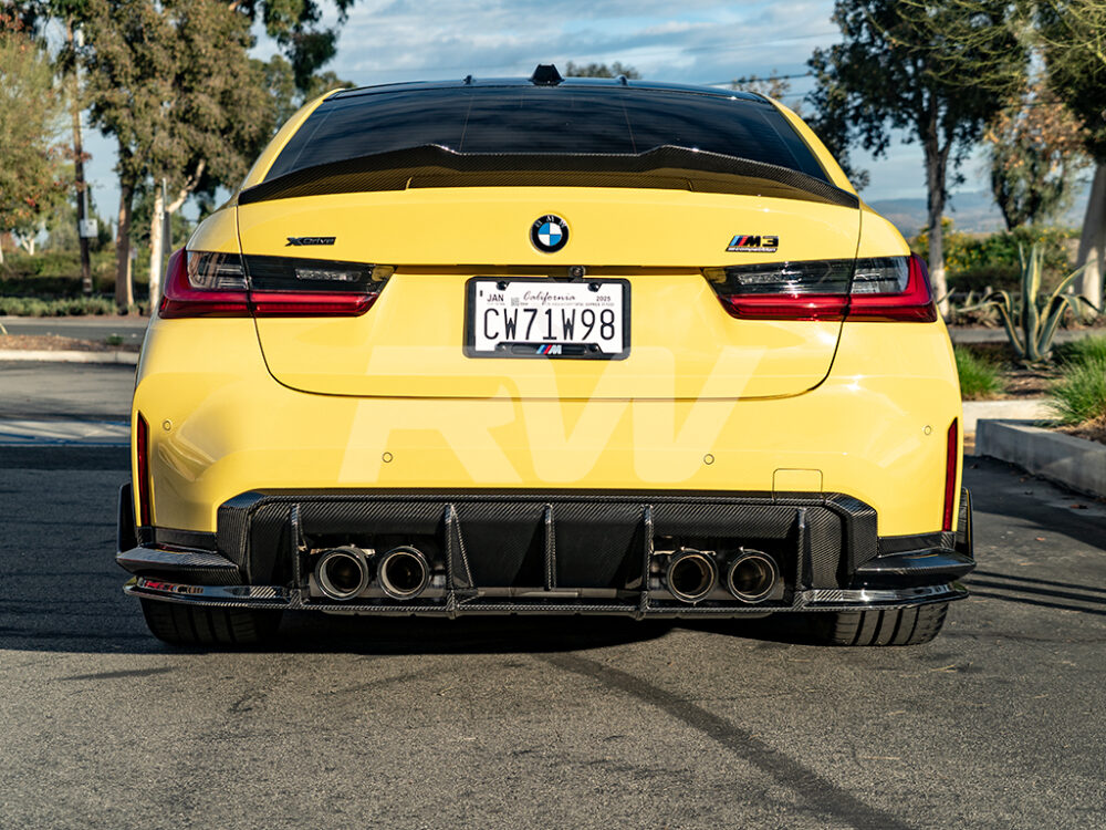 RW Carbon BMW G80 M3 OEM Style Carbon Fiber Diffuser - Image 18